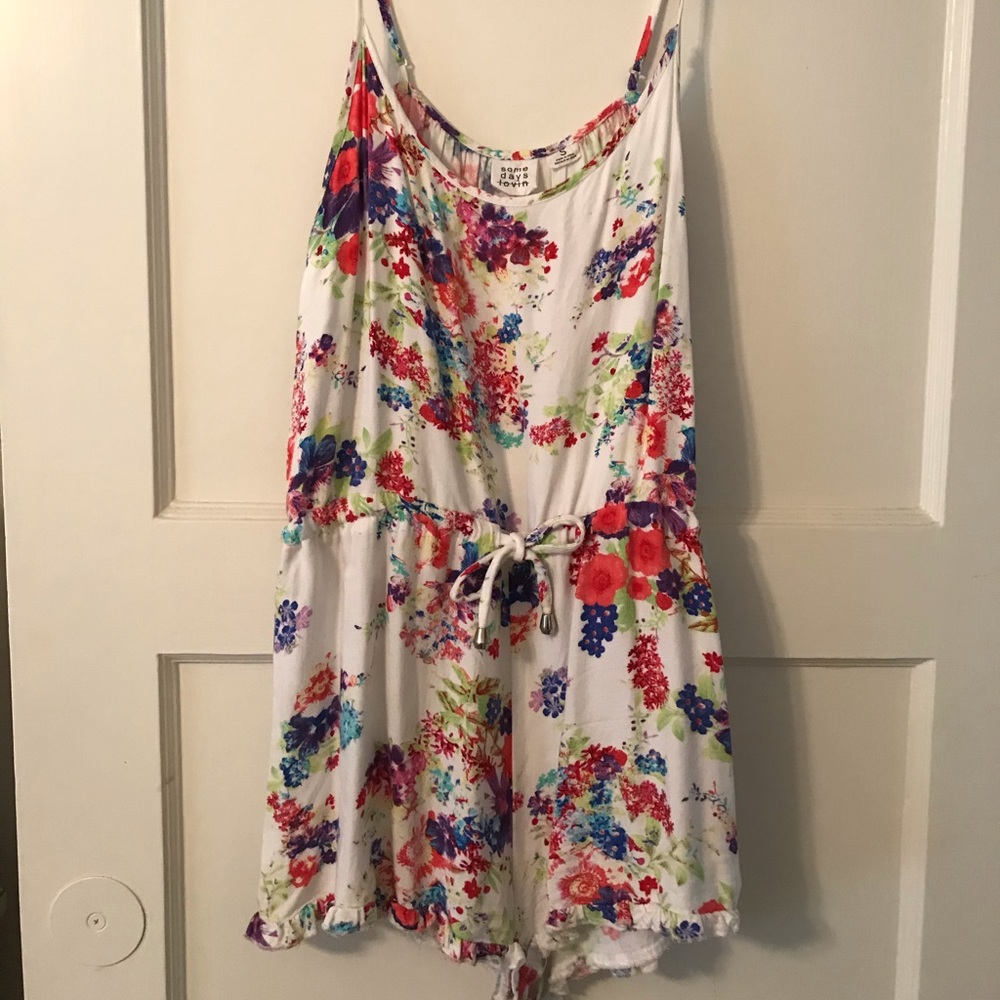 Colorful floral romper